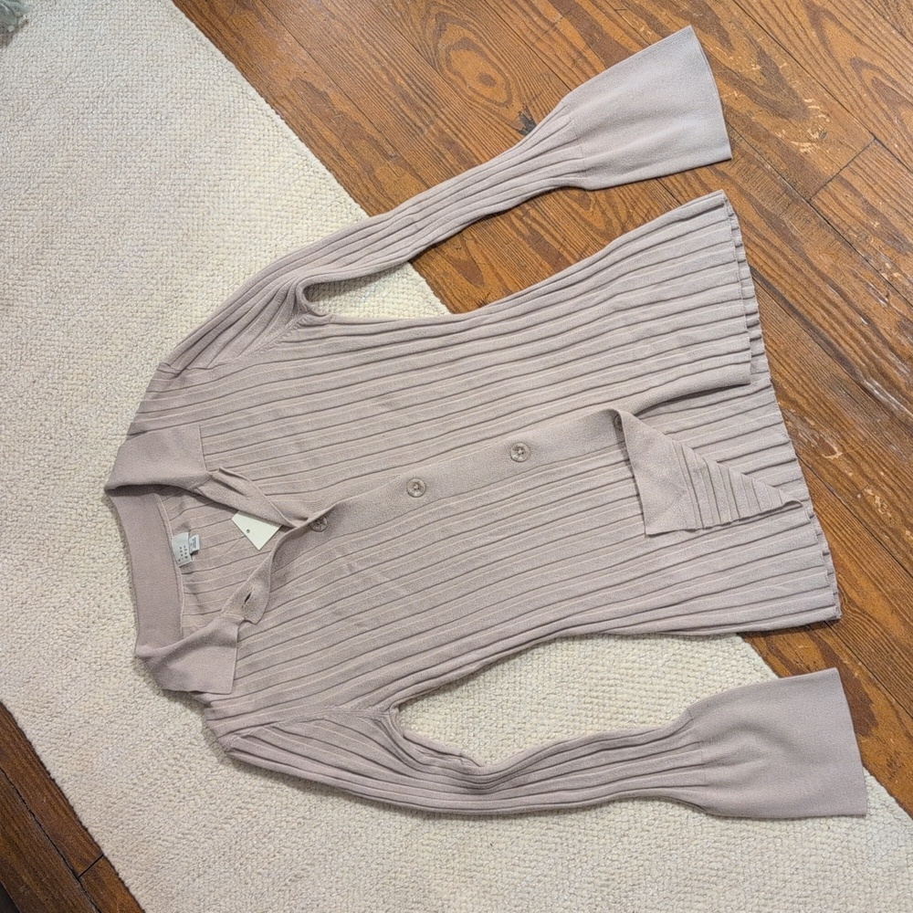 A New Day Bell Sleeve Button Down Sweater NWT